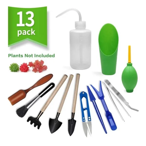 Gardening Kit: 13-Piece Succulent Planting Tools Set
