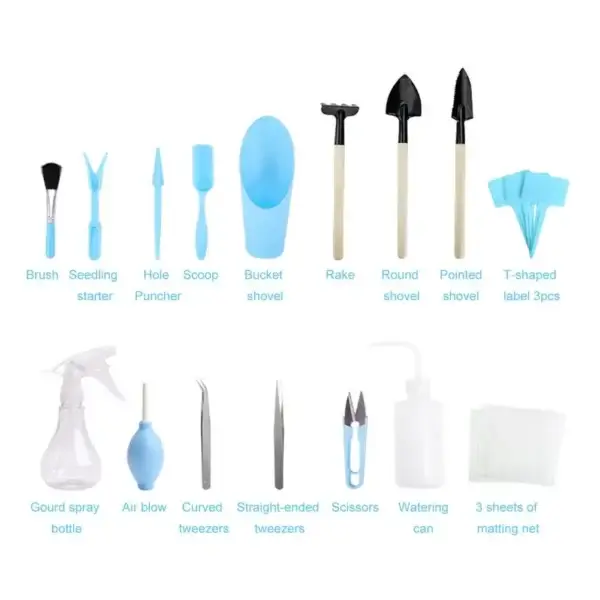 Gardening Kit: 14/16 Pcs Mini Tools for Succulent Care - Image 5