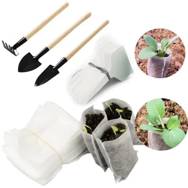 Mini Gardening Kit: Shovel, Rake, Spade & Plant Labels - Image 2