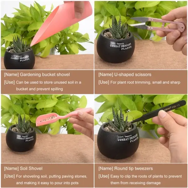 Gardening Kit: 14/16 Pcs Mini Tools for Succulent Care - Image 3