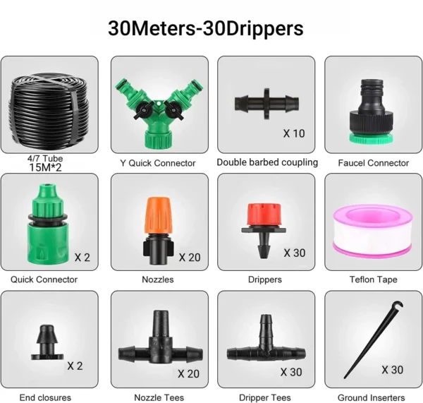 Gardening Kit: Drip Irrigation for Plants & Lawn - Image 6