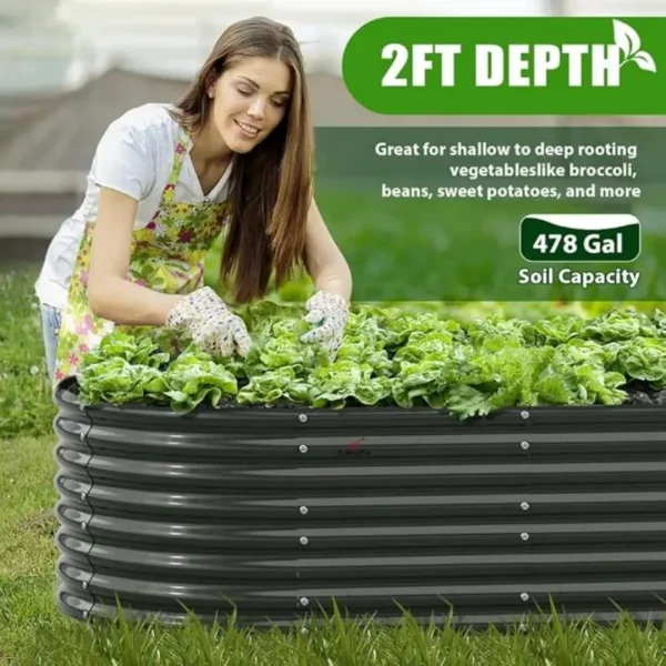 Gardening Kit: Galvanized Raised Garden Bed - Image 5