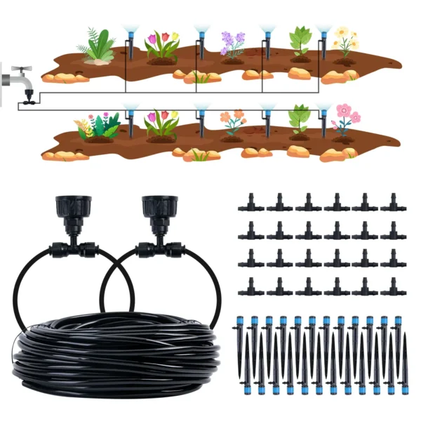Gardening Kit: Drip Irrigation System for Lawn