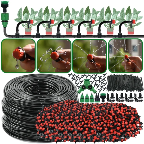 Gardening Kit: 1/4'' Drip Irrigation System for Plants