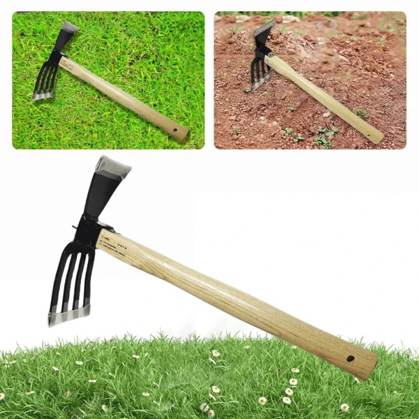 Gardening Kit: Hand Cultivator, Rake, Mini Hoe & Weeder - Image 2