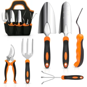 Gardening Kit: Stainless Steel Tools with Non-Slip Grip