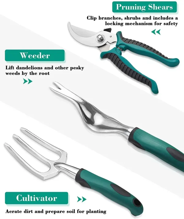 Gardening Kit: 11-Piece Aluminum Alloy Tool Set with Bag - Image 4