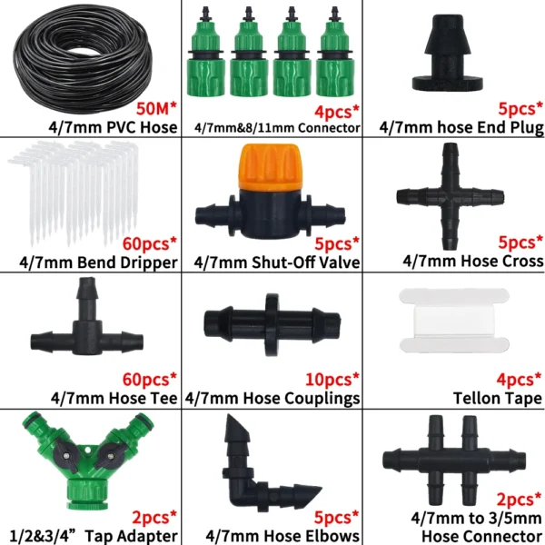 Gardening Kit: 5-50M Drip Irrigation System - Image 6