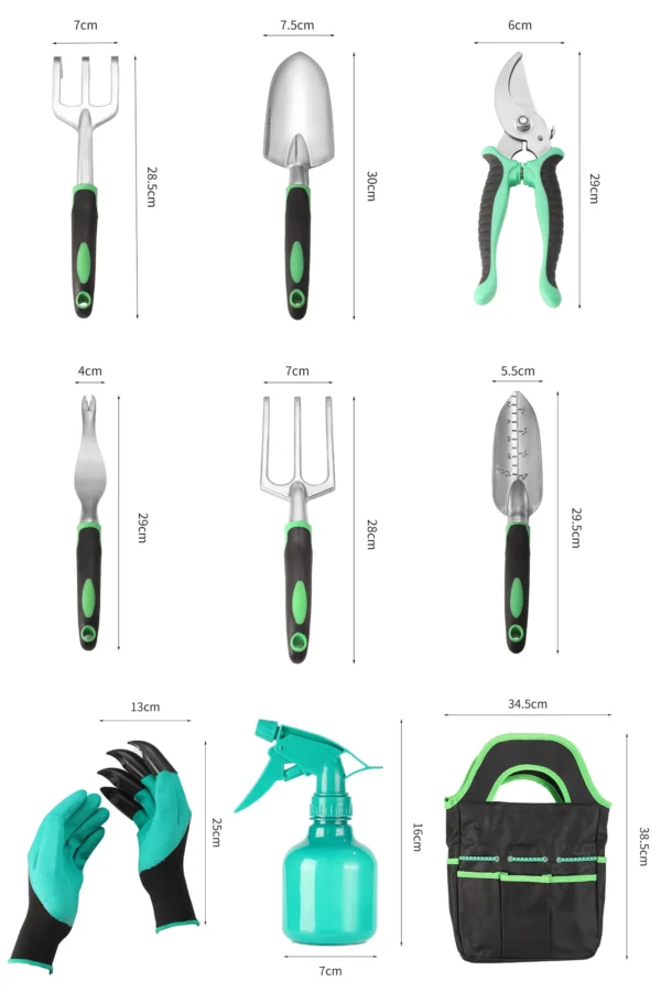 Gardening Kit with Heavy Duty Tools, Non-Slip Grip - Image 5