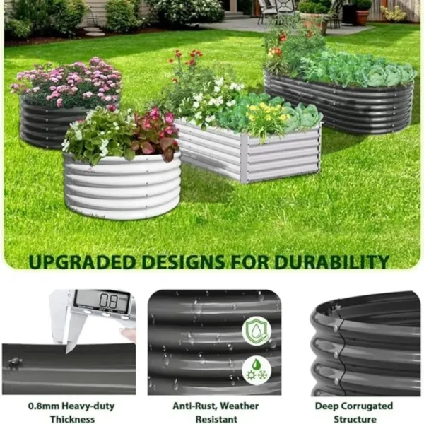 Gardening Kit: Galvanized Raised Garden Bed - Image 4