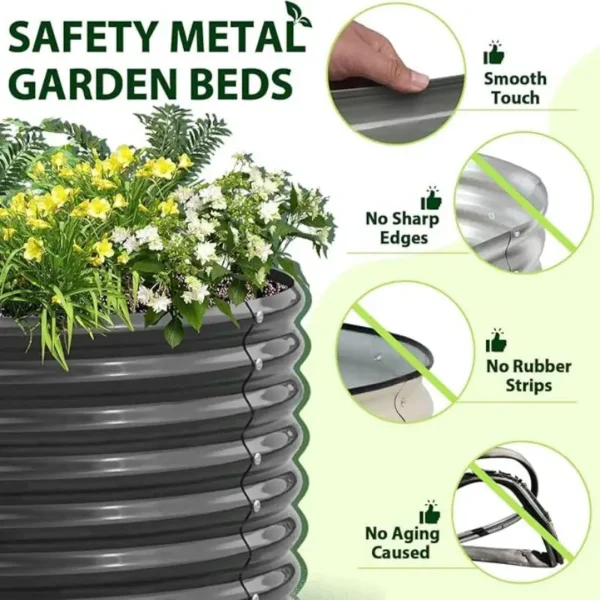 Gardening Kit: Galvanized Raised Garden Bed - Image 3