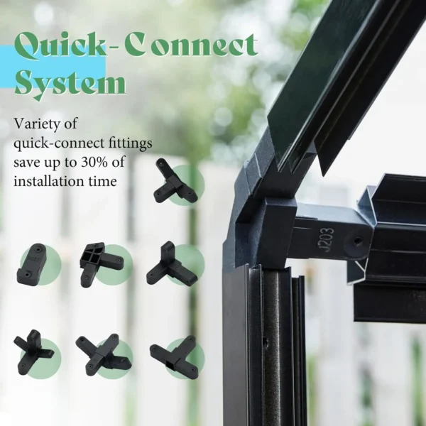 Gardening Kit: 8x12 Greenhouse with Vents - Image 3