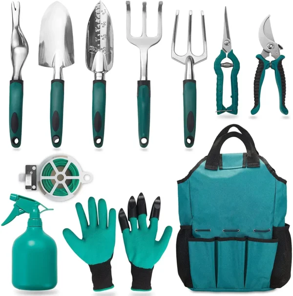 Gardening Kit: 11-Piece Aluminum Alloy Tool Set with Bag