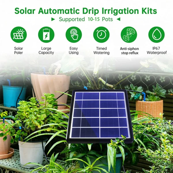 Gardening Kit: Solar Drip Irrigation System