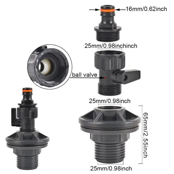 Gardening Kit - PVC Spigot Faucet For Rain Barrels - Image 5