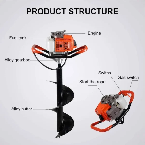Gardening Kit: 72cc Post Hole Digger Tool - Image 6